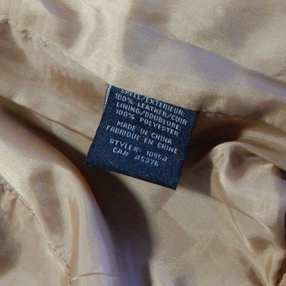 Tan Leather Button Up Jacket with Belt size XS - Picture 5 of 6